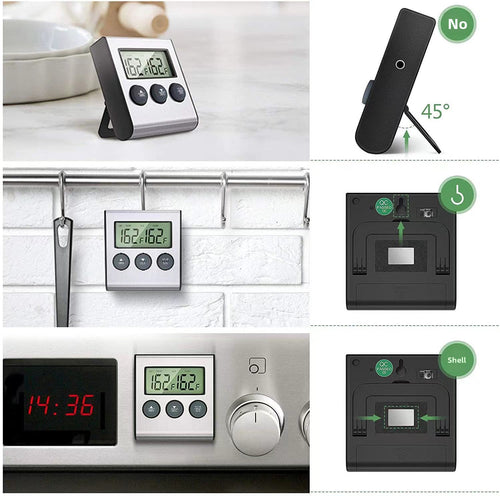 Digital Food Thermometer Stainless Steel Probe Cooking BBQ