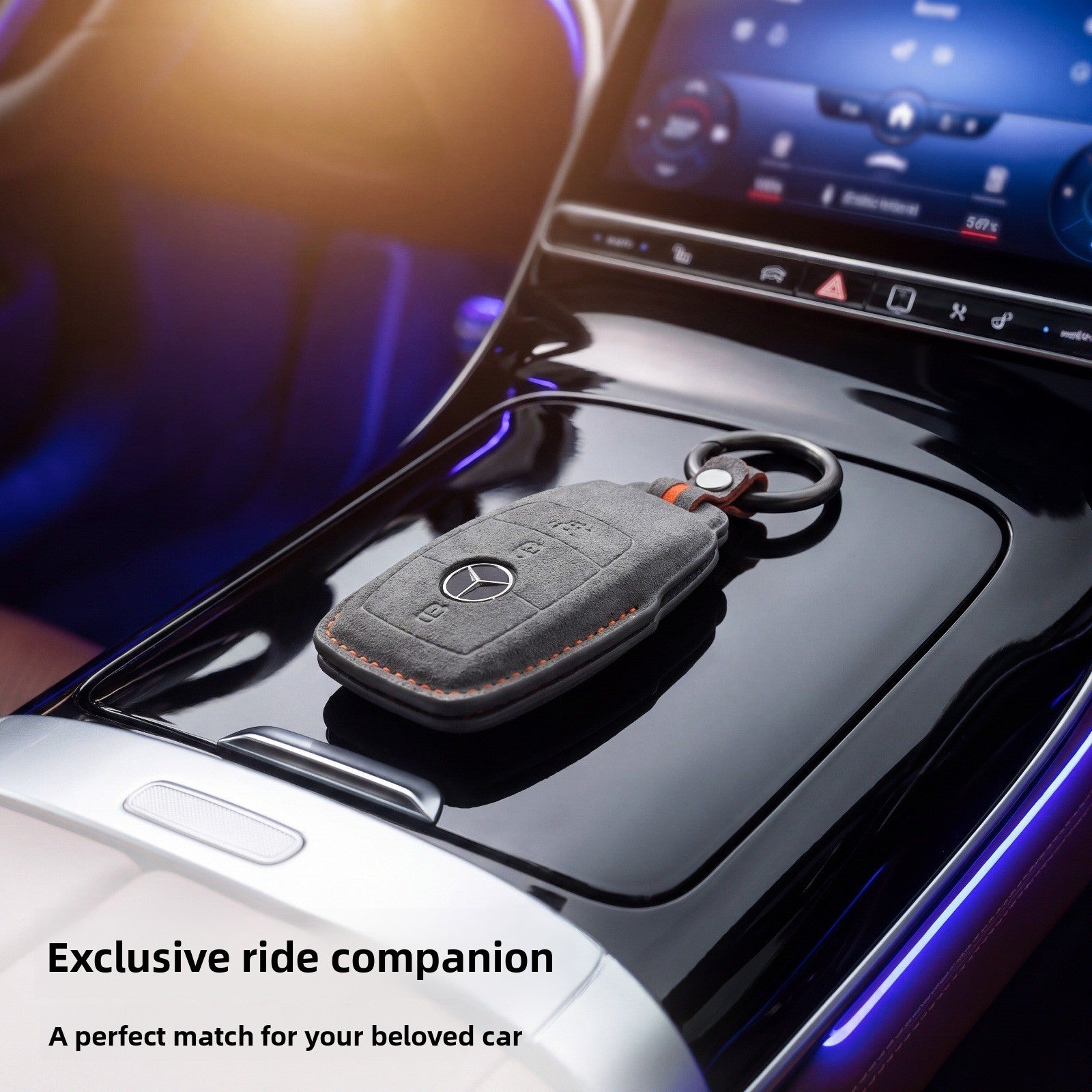 Mercedes-Benz Suede Key Cover with Accessories