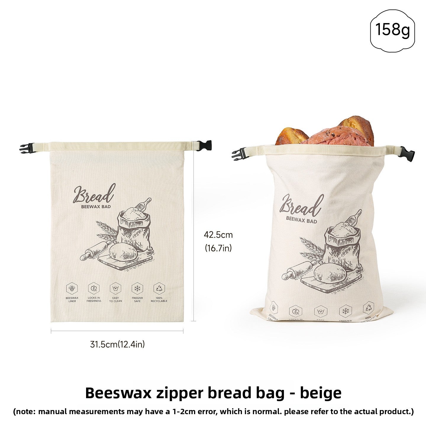 Reusable Beeswax Bread Storage Bag