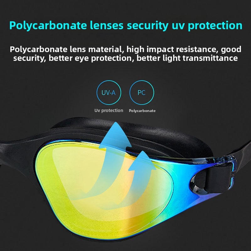Anti-Fog Swimming Goggles with Wide-Angle HD Vision