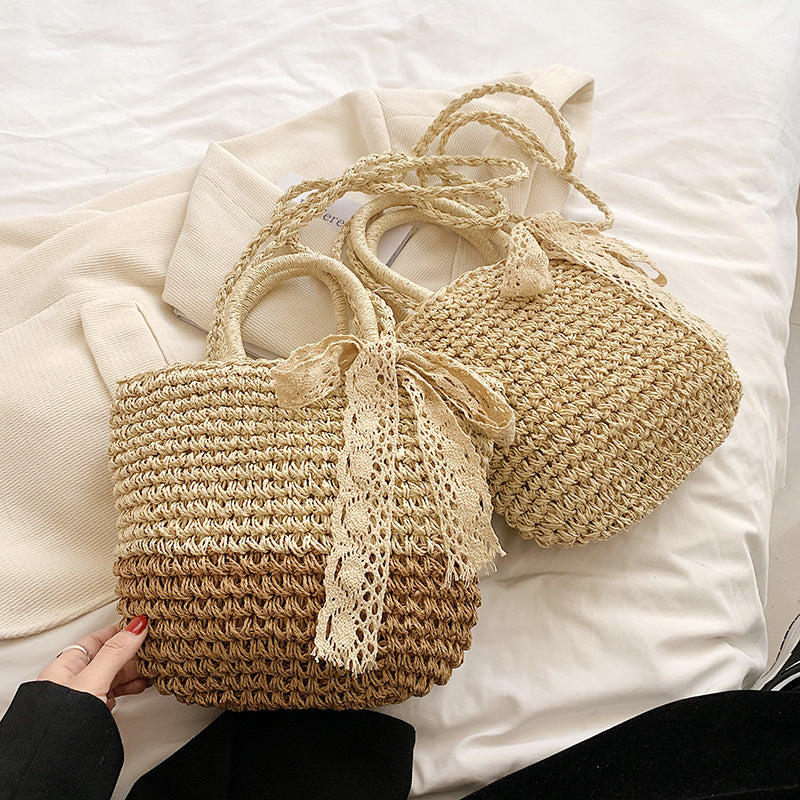 Straw Woven Crossbody Beach Bag