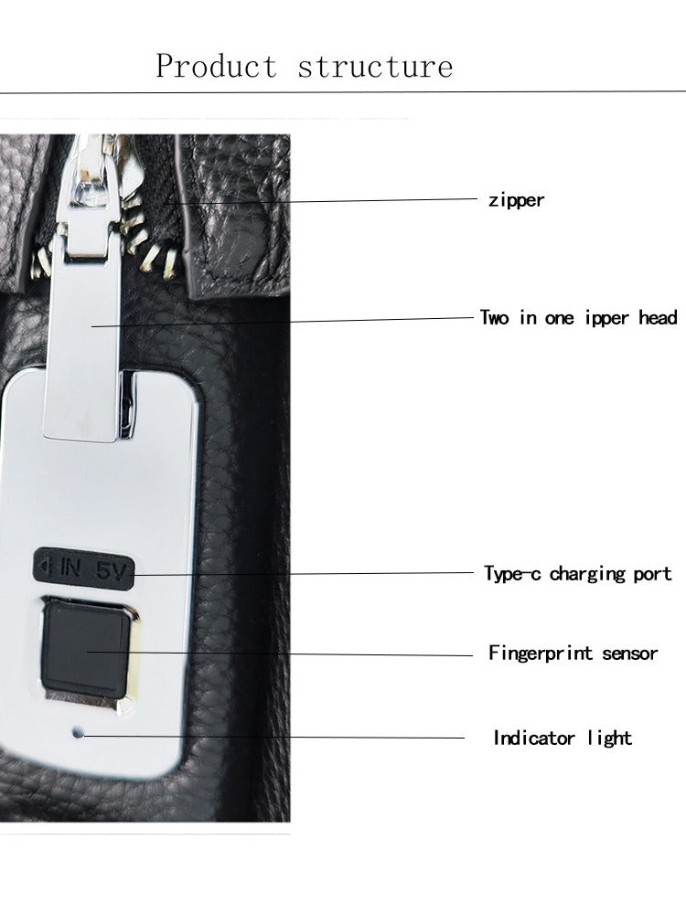 Genuine Leather Anti-Theft Chest Bag