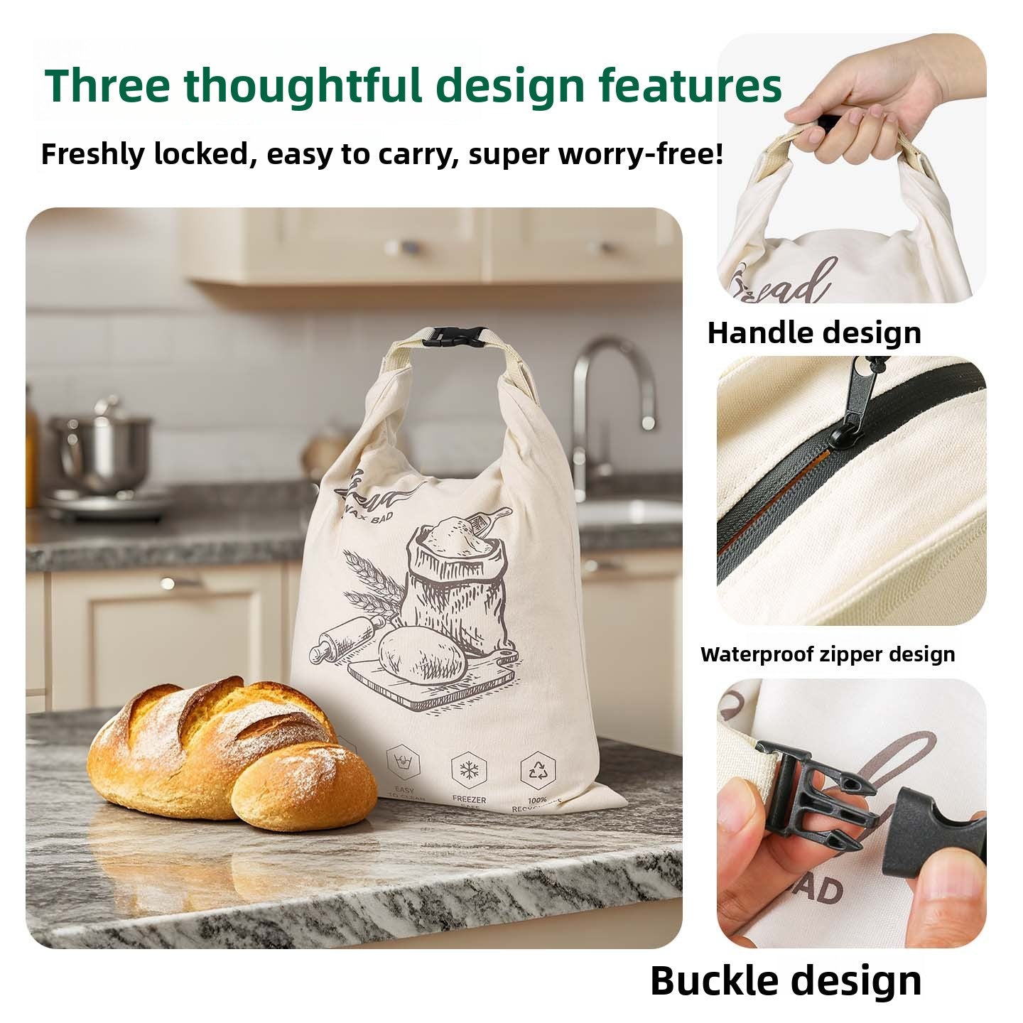 Reusable Beeswax Bread Storage Bag