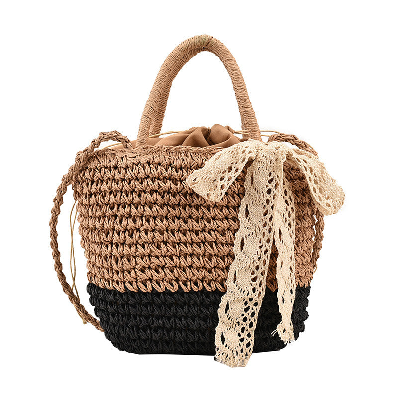 Straw Woven Crossbody Beach Bag