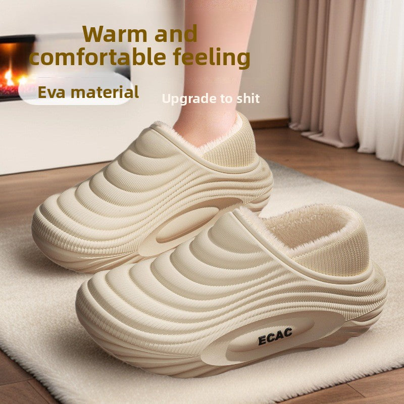 Fleece Lined Waterproof Cotton Slippers