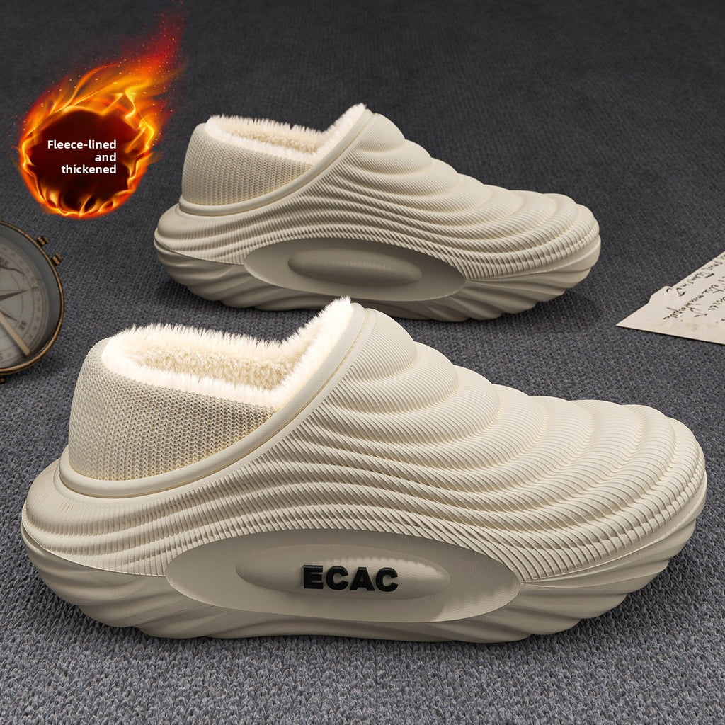 Fleece Lined Waterproof Cotton Slippers
