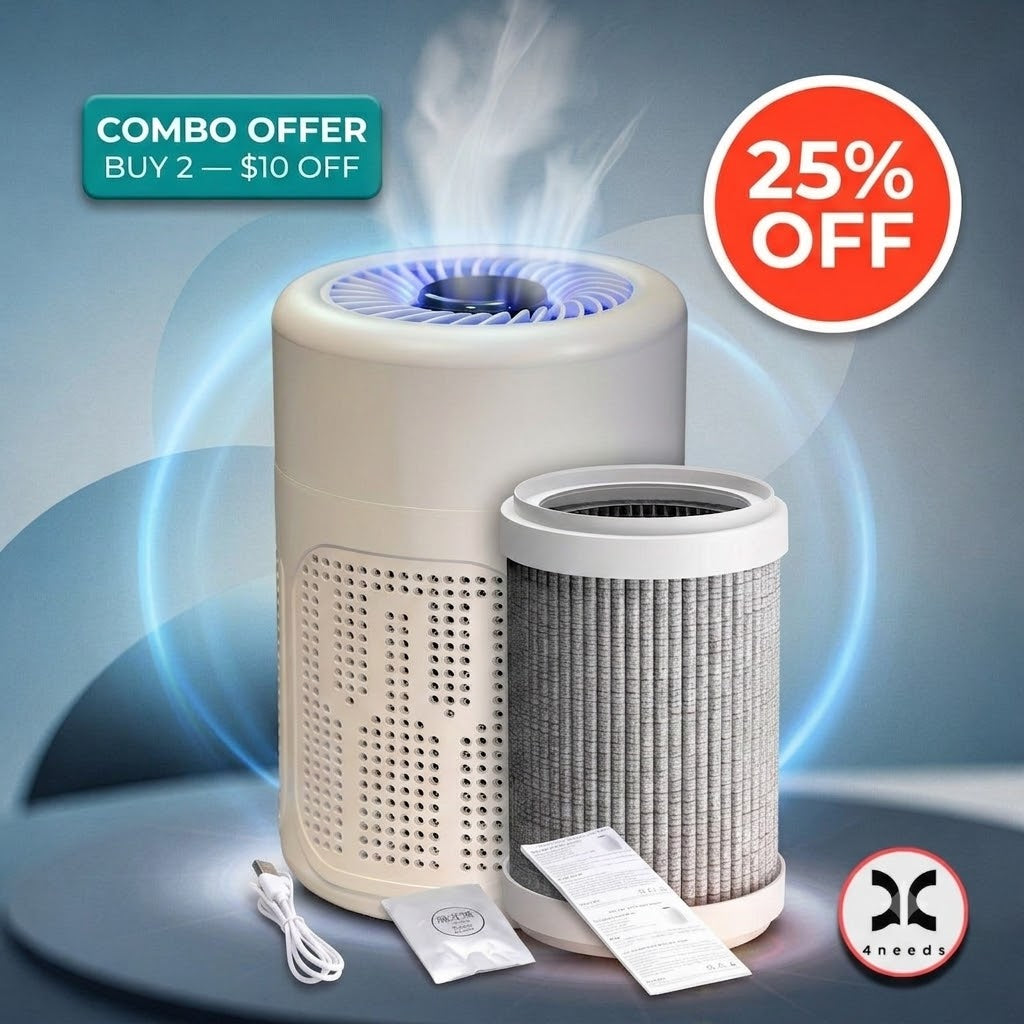 Air Purifier & HEPA Filter (Includes Power Cord + Aromatherapy)